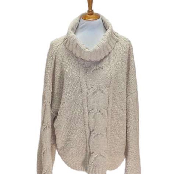 Seven 7 Chenille Sweater, Oversized Chunky Sweater in sand color, szS, NWT - Picture 5 of 8